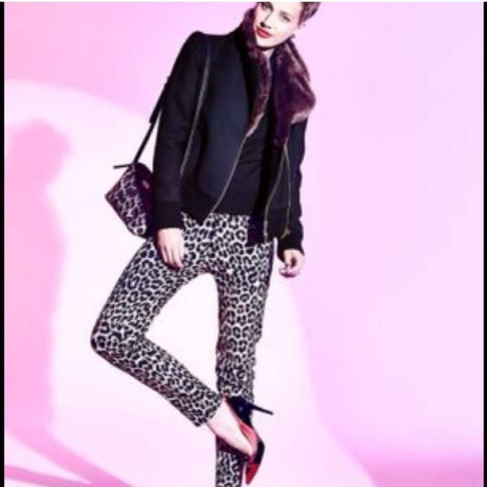 Kate Spade leopard print pants size 33